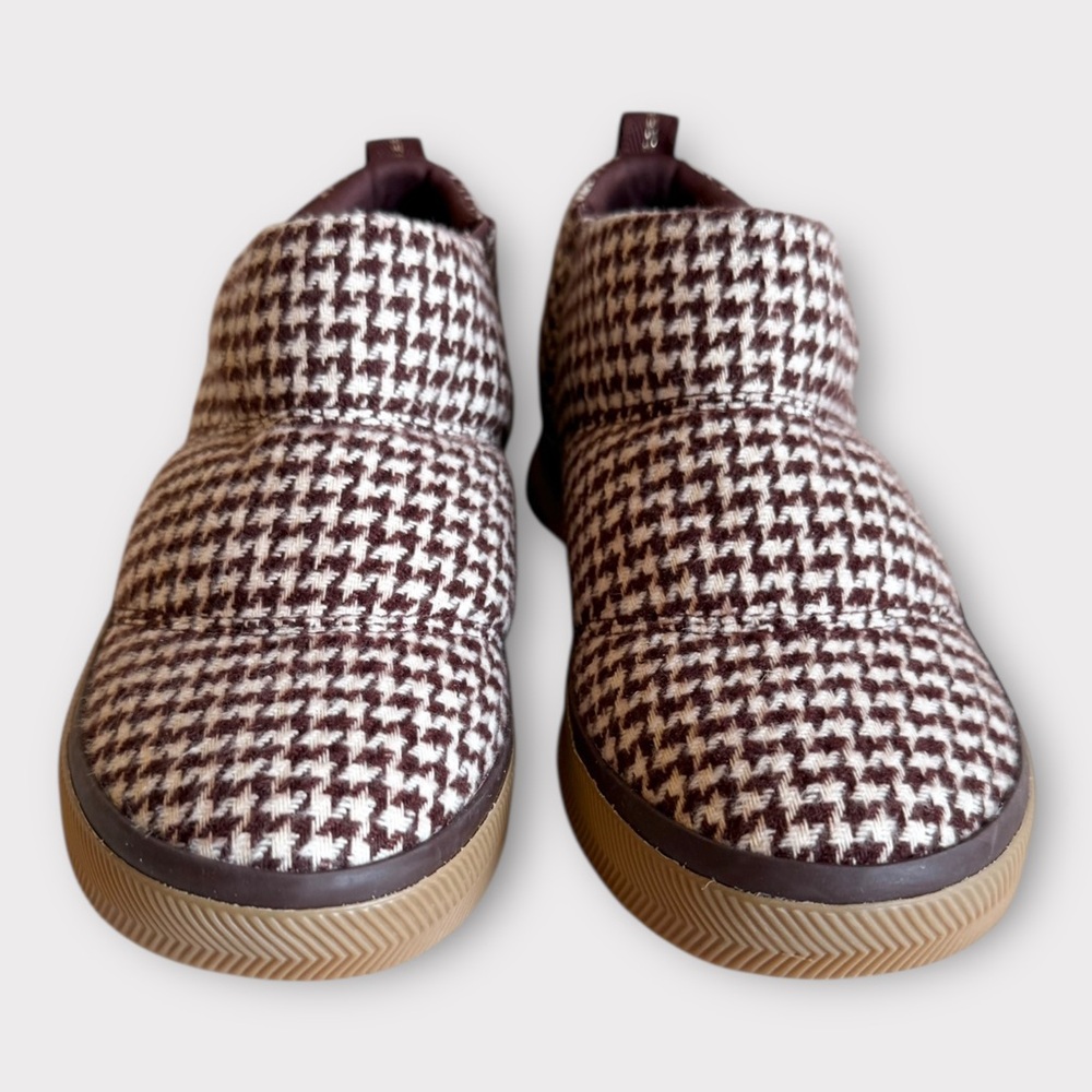 NWOT Sorel Out N About IV Mini Puffy Houndstooth Boot in Redwood Sz 8 - Picture 11 of 12